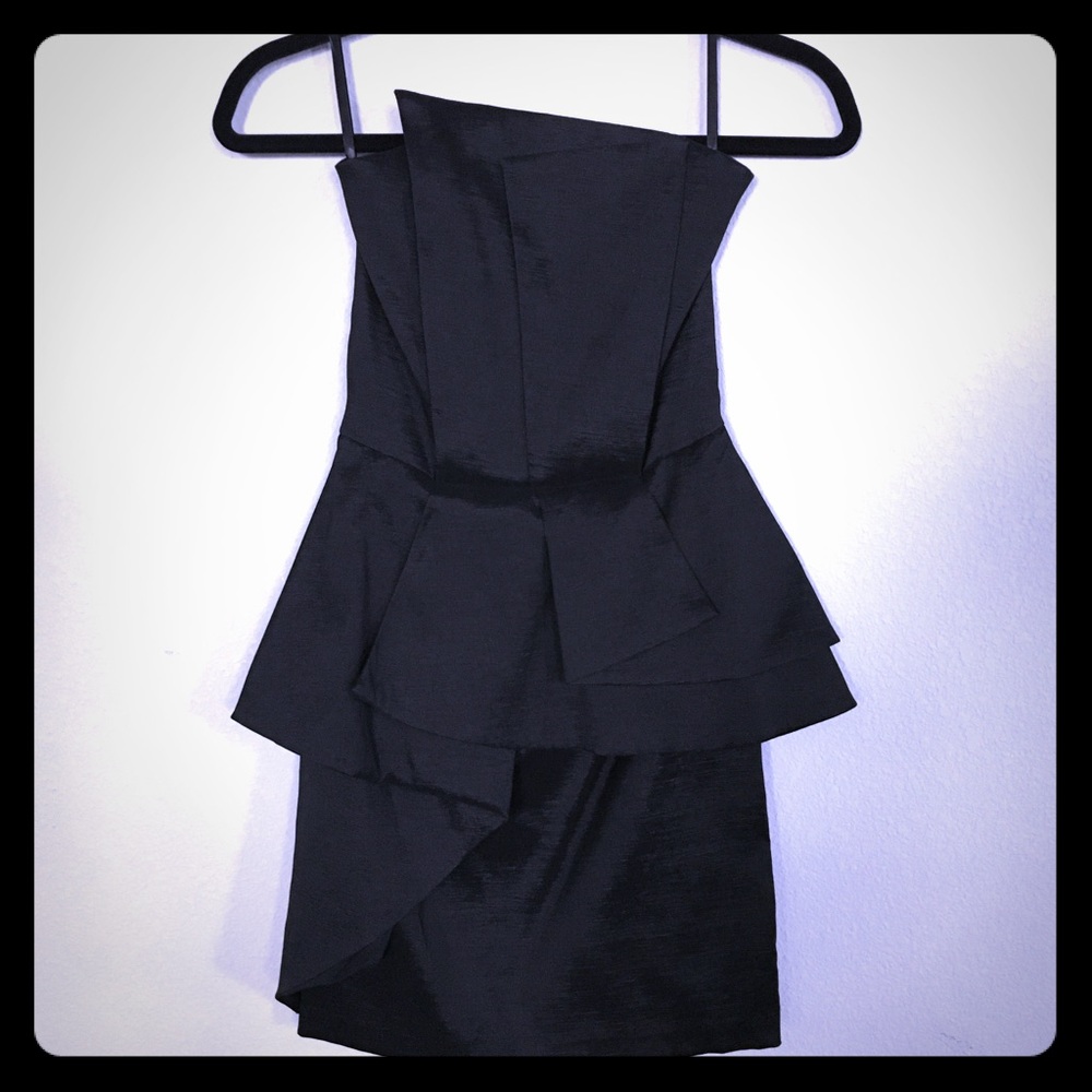 Strapless Geometric Cache Dress